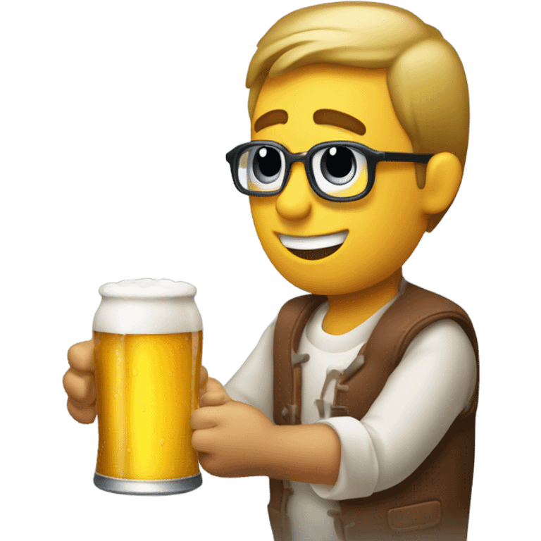 un cuponero bebiendo cerveza emoji