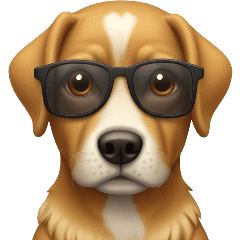 Un perro con gafas rayaban  emoji