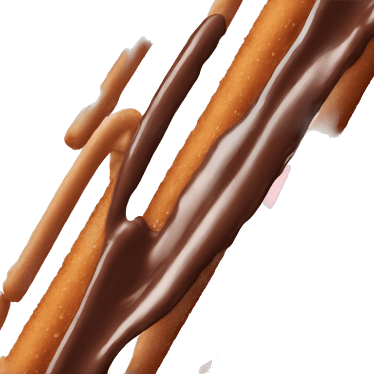 Chocolate dipped churro emoji