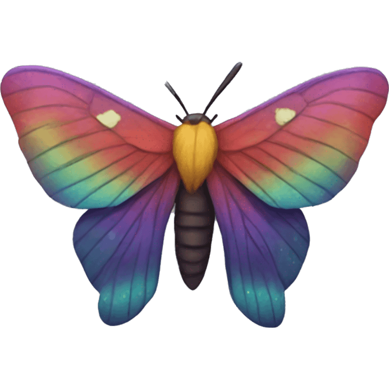 Rainbow moth emoji