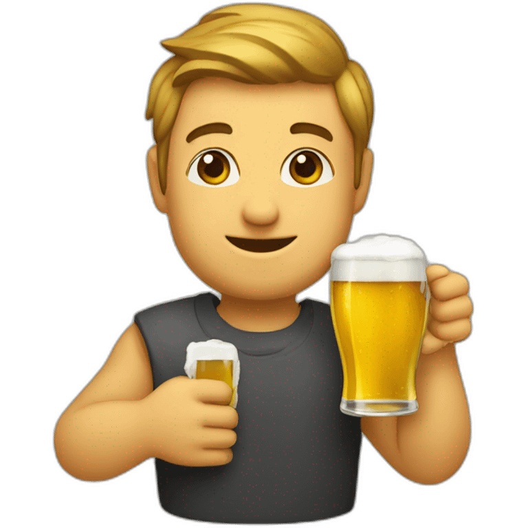 Karris avec une bière emoji