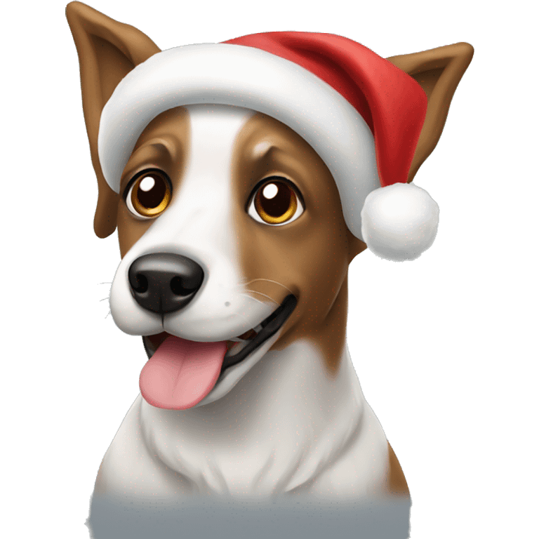 Christmas dog emoji