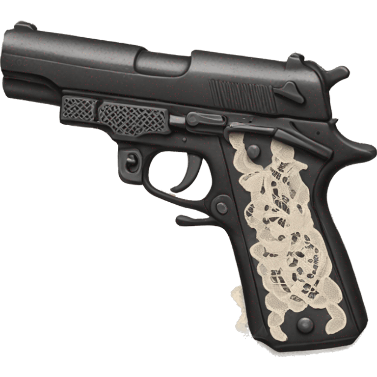 gun with a lace emoji