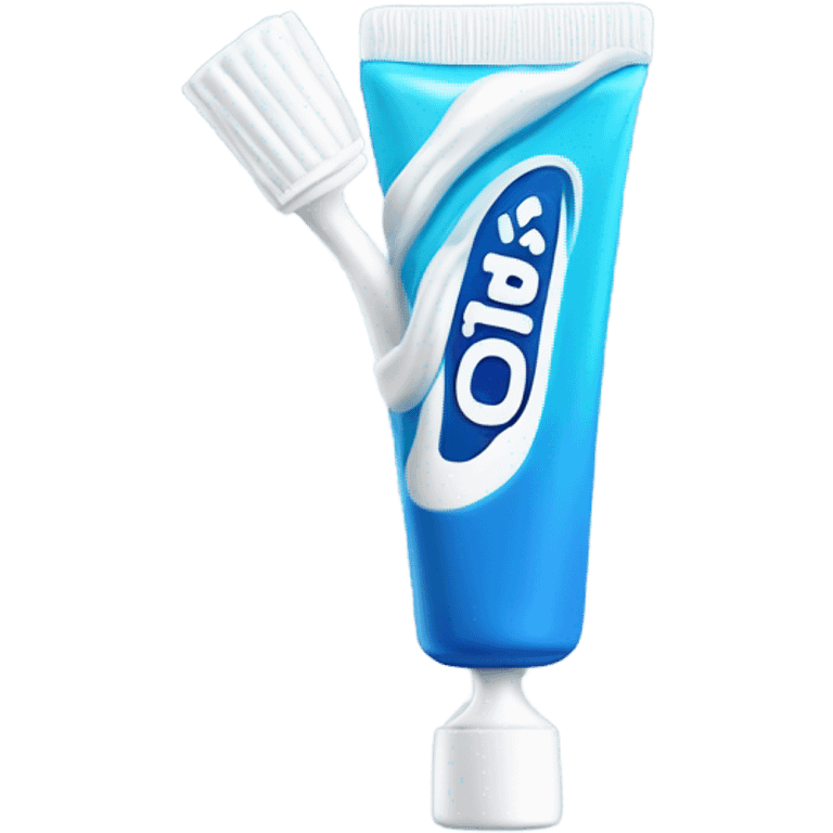 blue and white toothpaste emoji