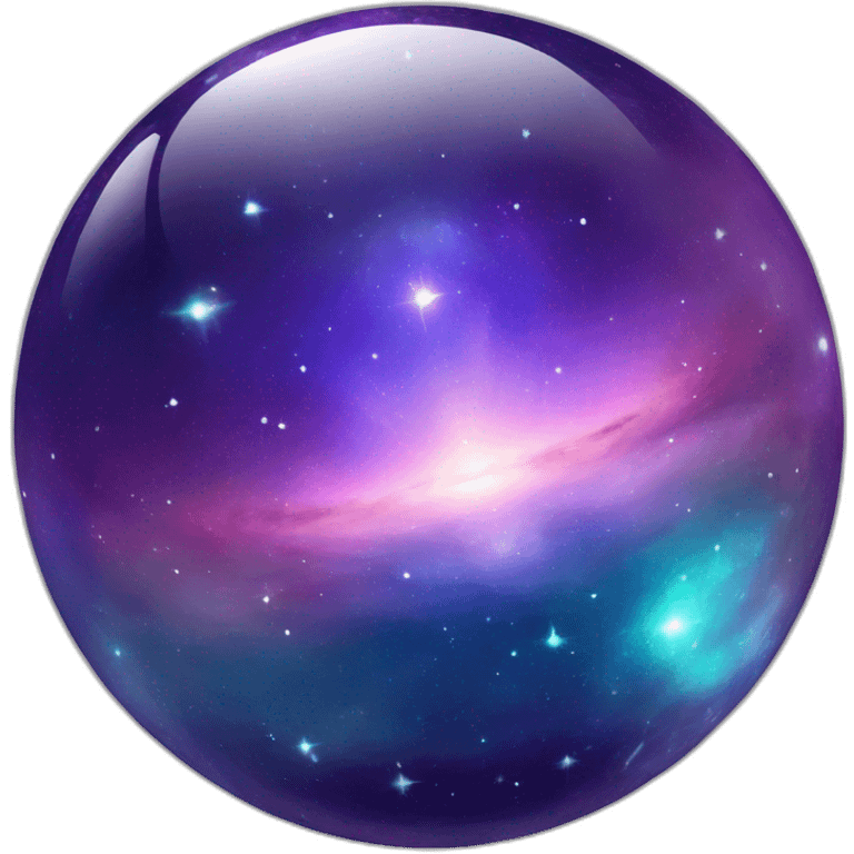 Sparkly Nebula galaxy crystal orb emoji