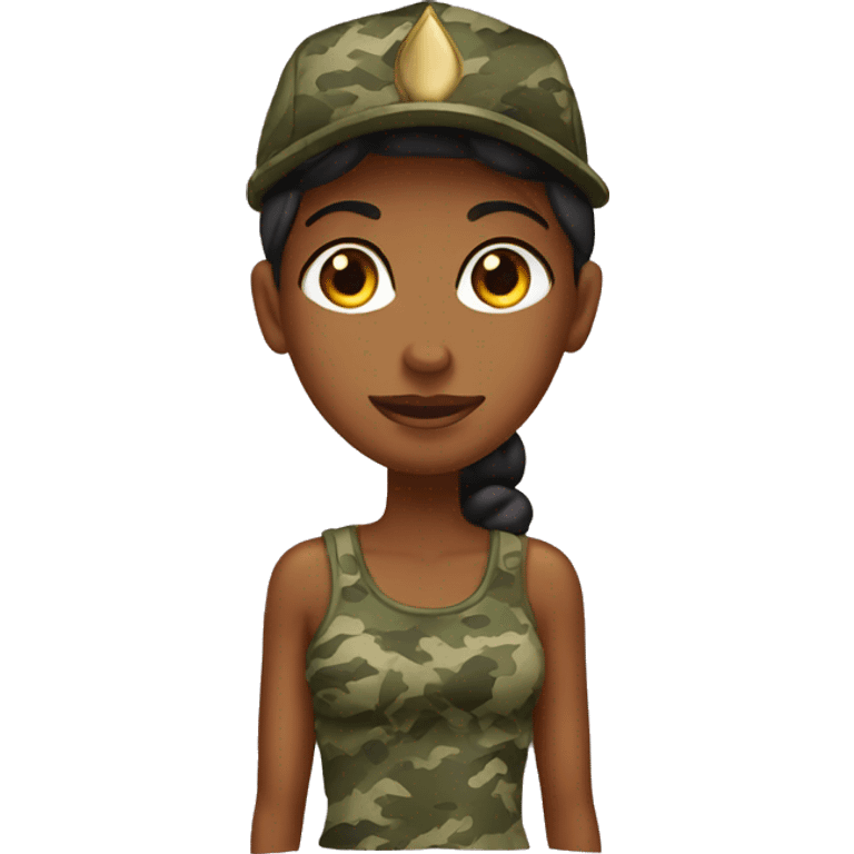 Camo hat princess emoji