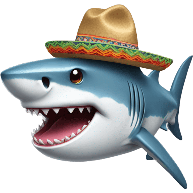 shark wearing a sombreros  emoji