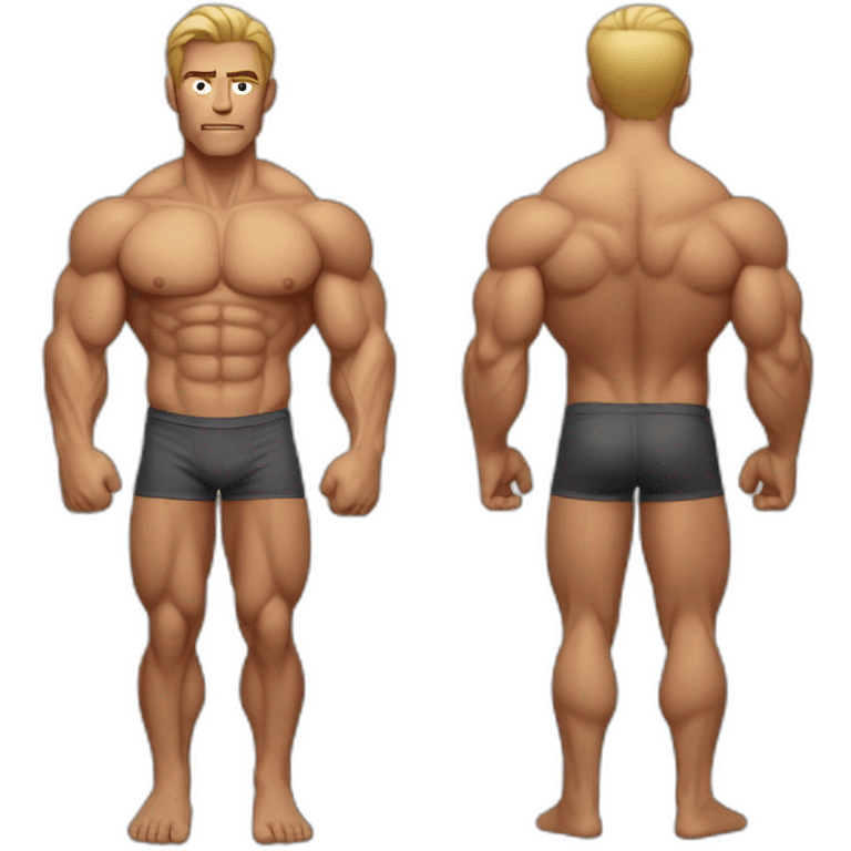 very muscular man emoji