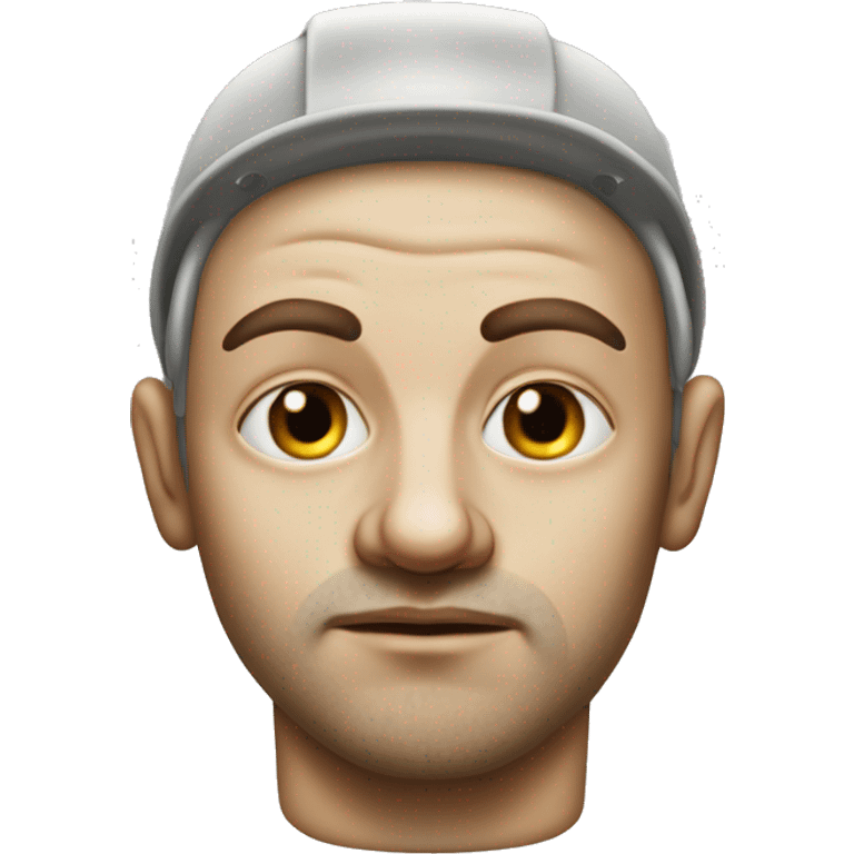 Photorealistic serious white skin Factory worker XVII century emoji