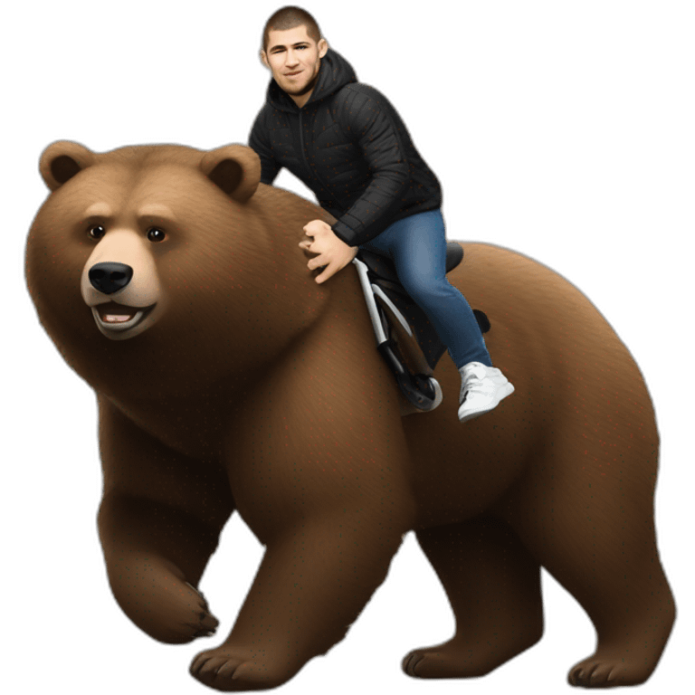 khabib nurmagomedov riding a bear emoji