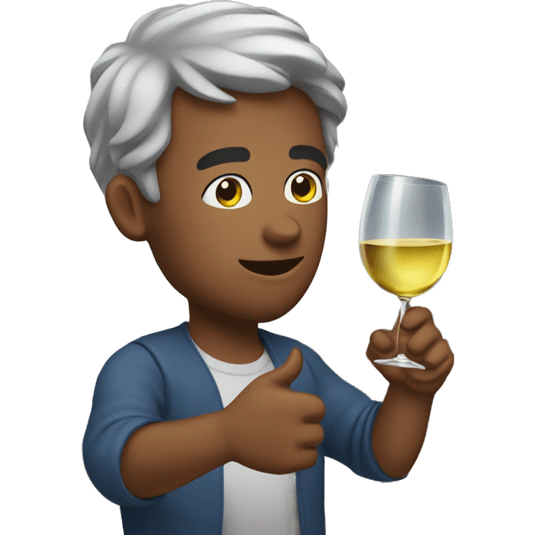 glass of wine in hand emoji