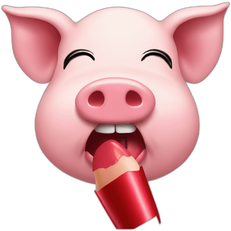 slapping lipstick on a pig emoji