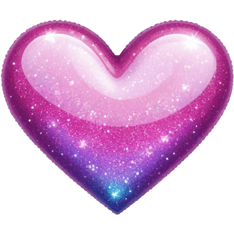 Colorful glitter heart emoji