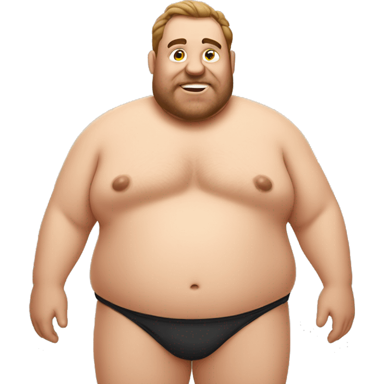 Shirtless fat man emoji