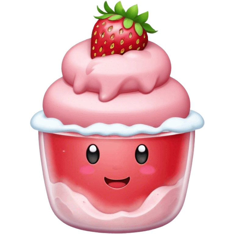 strawberry kakigori emoji