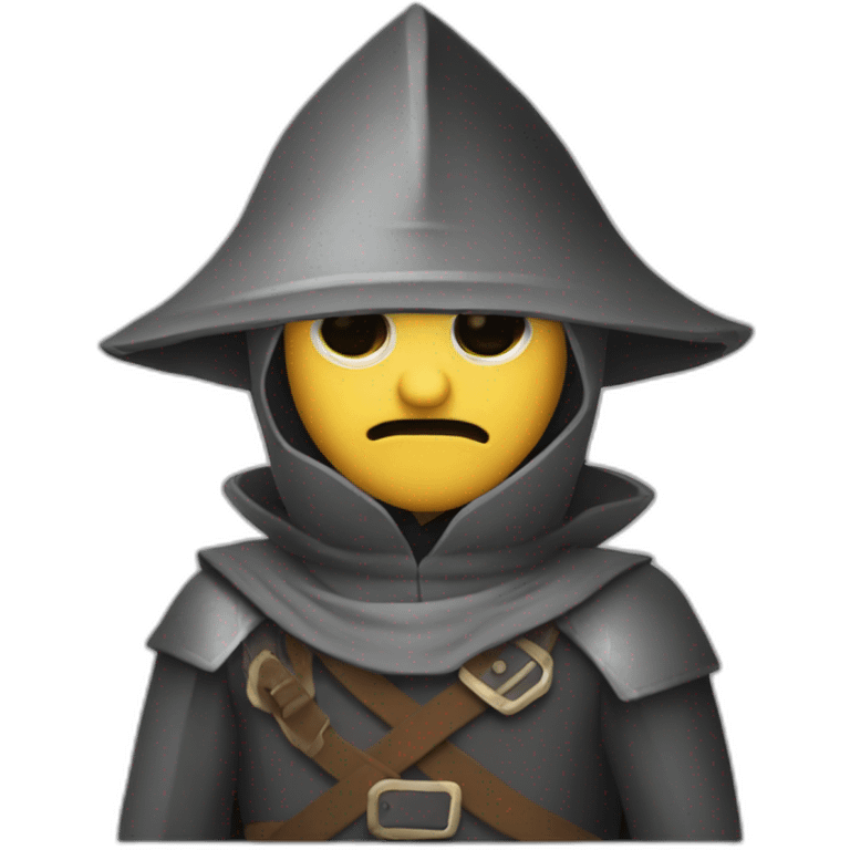 medieval evil spy in the act of infiltrating emoji