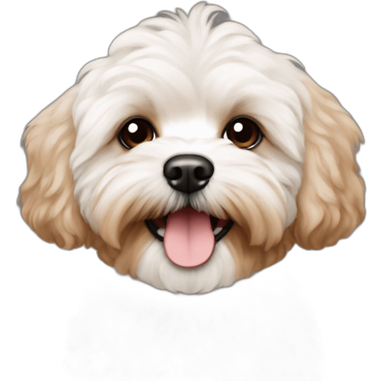 white brown maltipoo emoji