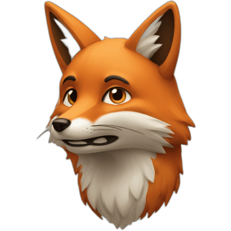 thinking face fox emoji