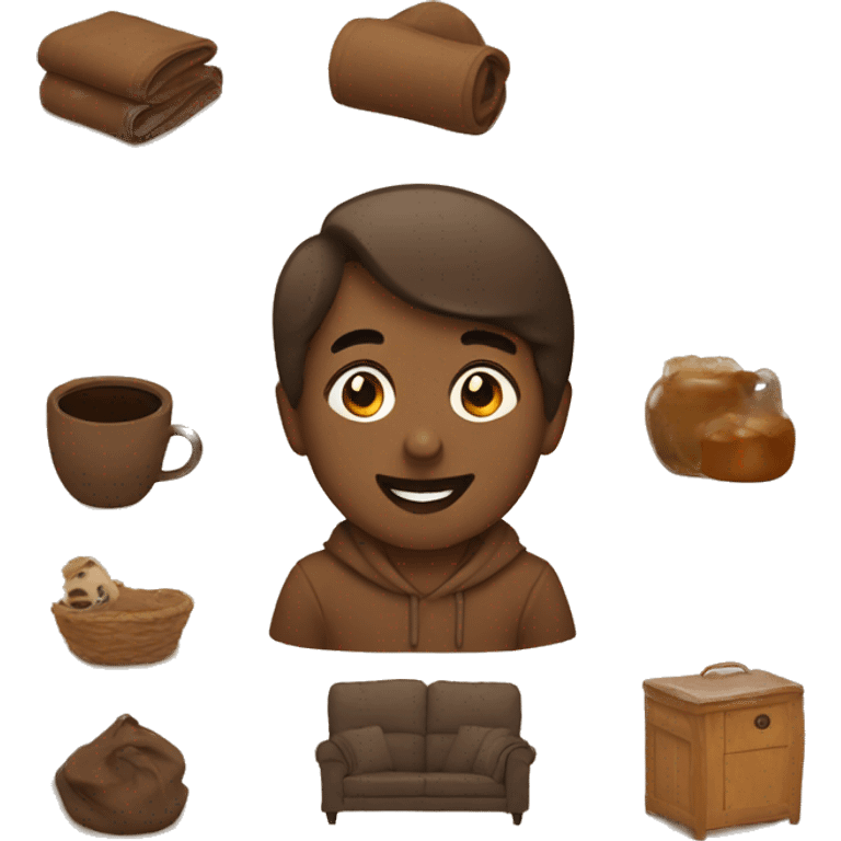 Cozy brown theme  emoji