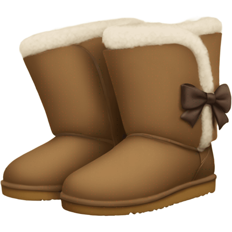 Uggs with brown bows  emoji