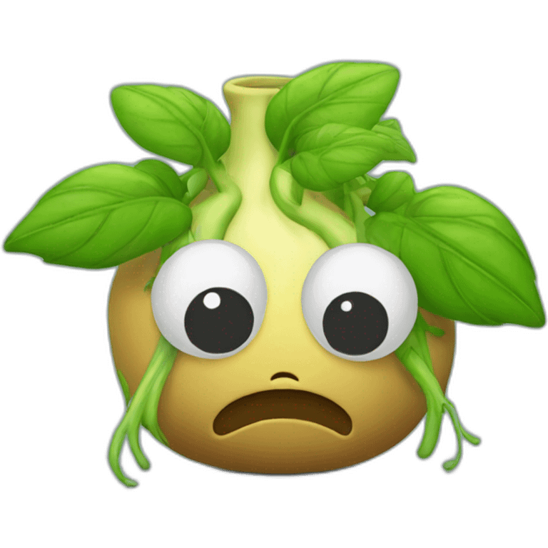 A very sad and sick plant emoji