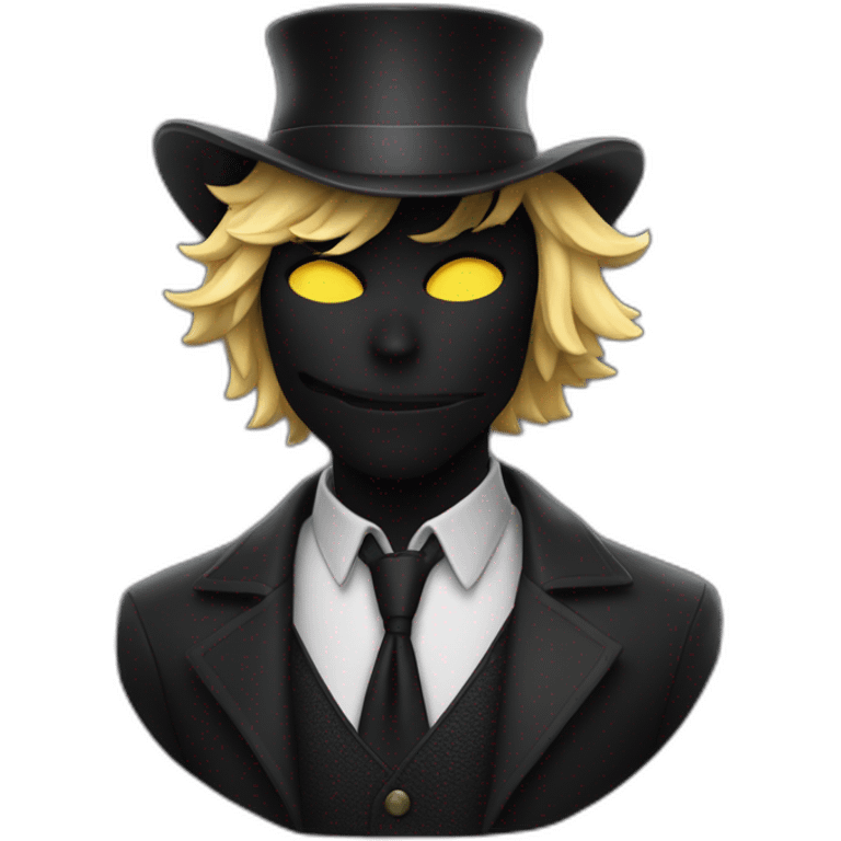 Chat noir qui fume emoji