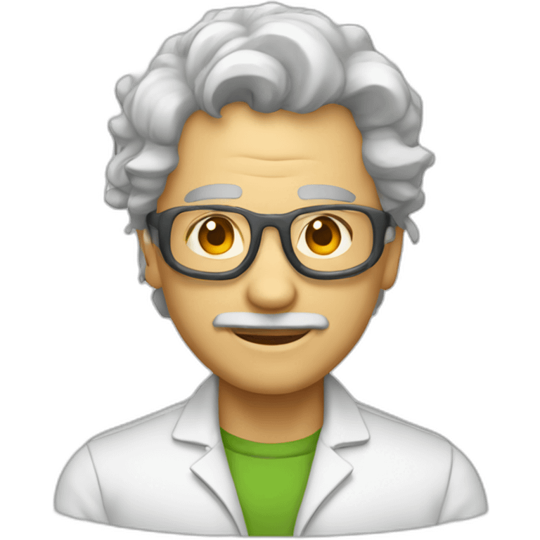 mutantmad scientist bold outline emoji