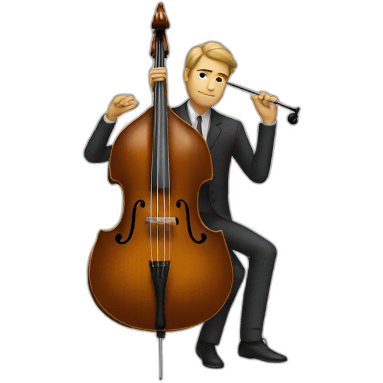 Human play double Bass emoji