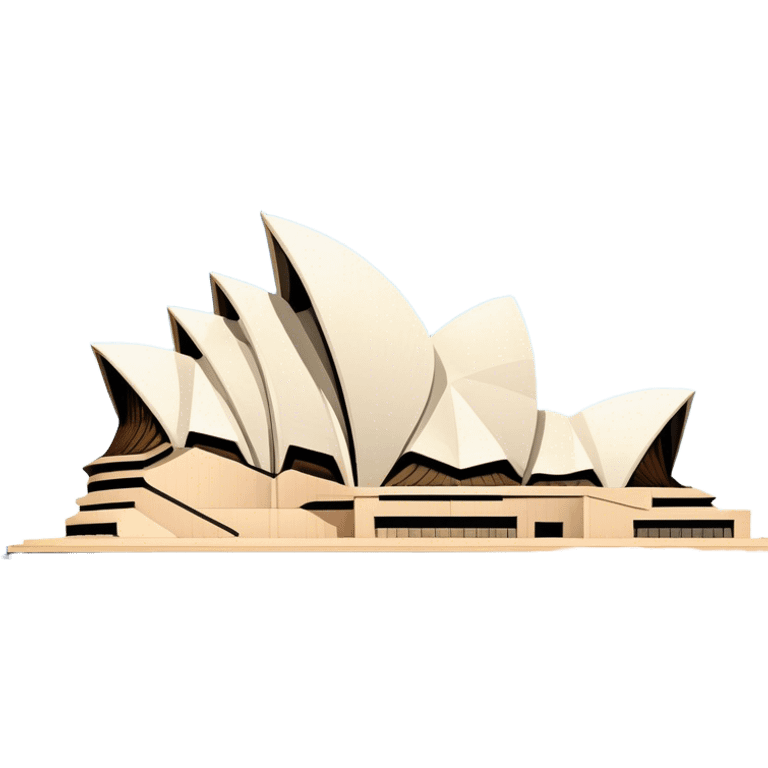 Cinematic Realistic Sydney Opera House Landmark Emoji, depicted with its iconic sail‚Äêlike design set against a clear blue sky, rendered with crisp architectural detail and dynamic lighting. emoji