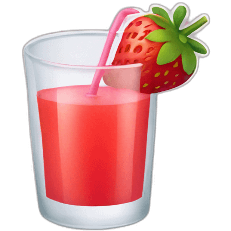 Strawberry juice emoji