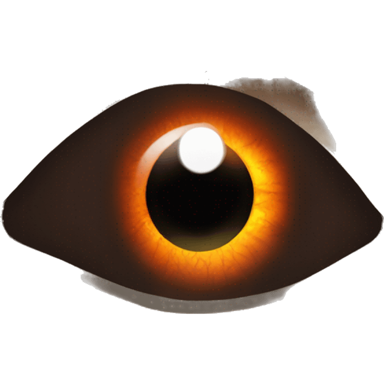 Eye of Sauron with glowing orange iris, set in a dark tower of Mordor emoji