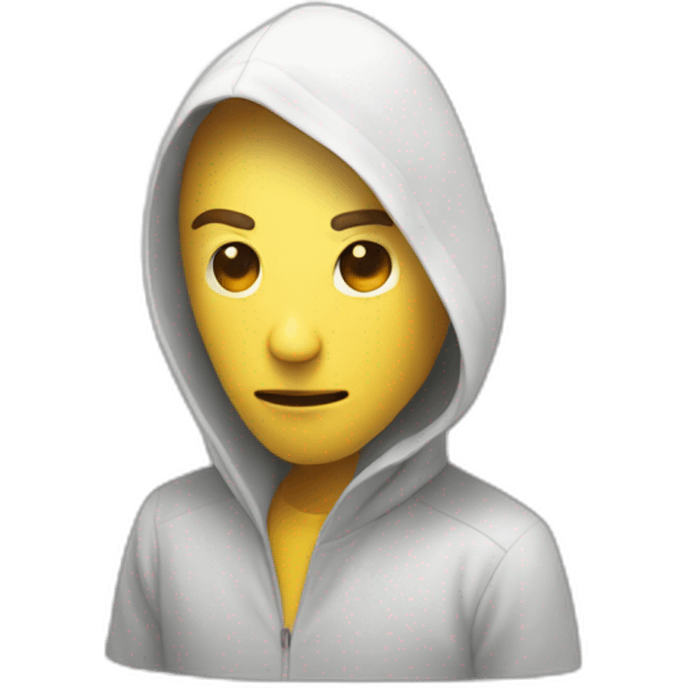 mysterious figure in white background emoji