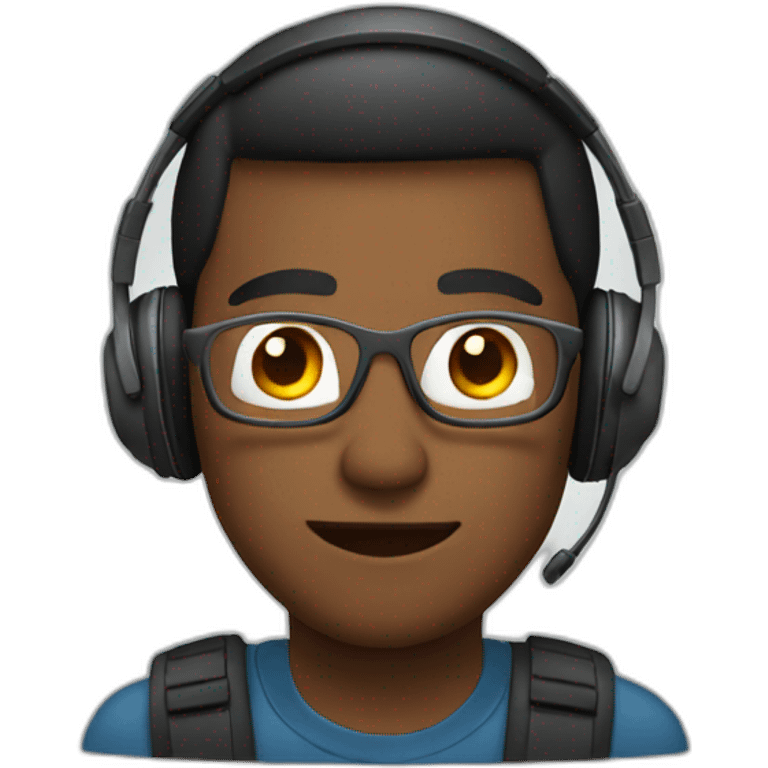 men with headphone emoji