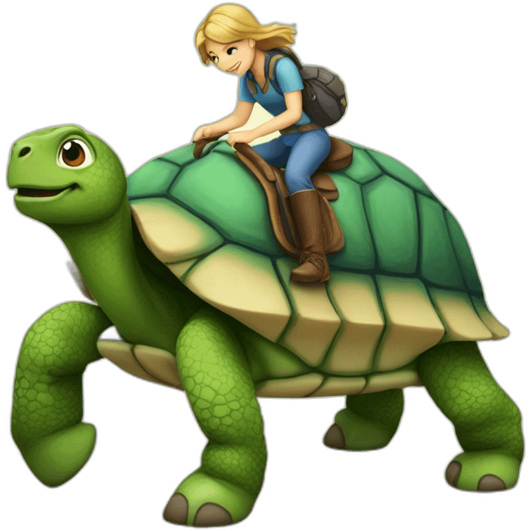 Cheval sur une tortue emoji