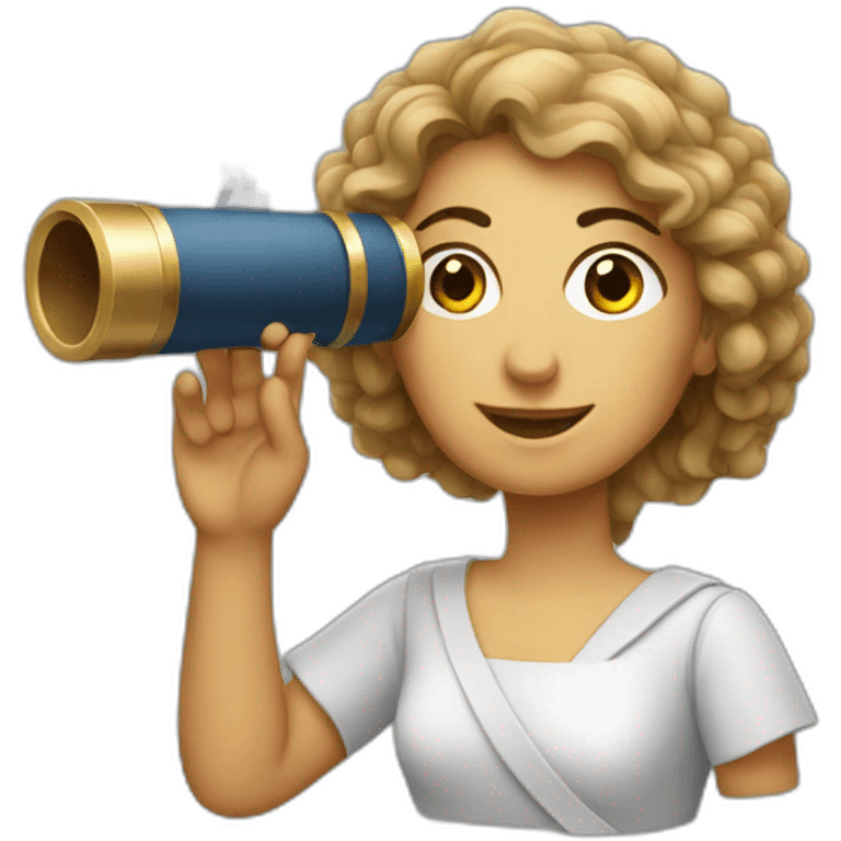 Greek Woman with astronomy telescope emoji