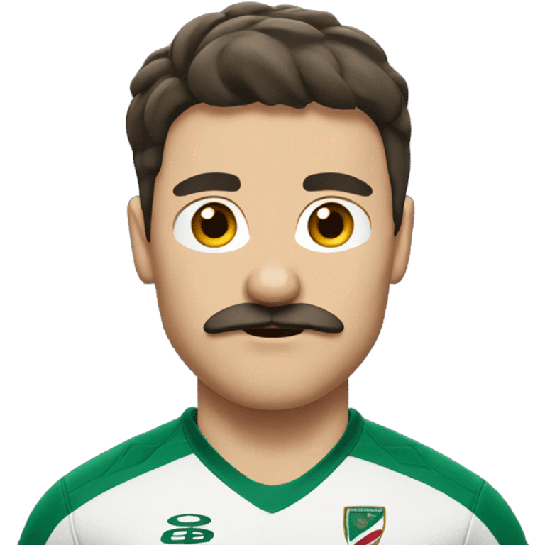 Rugby player brunette with mustache  emoji