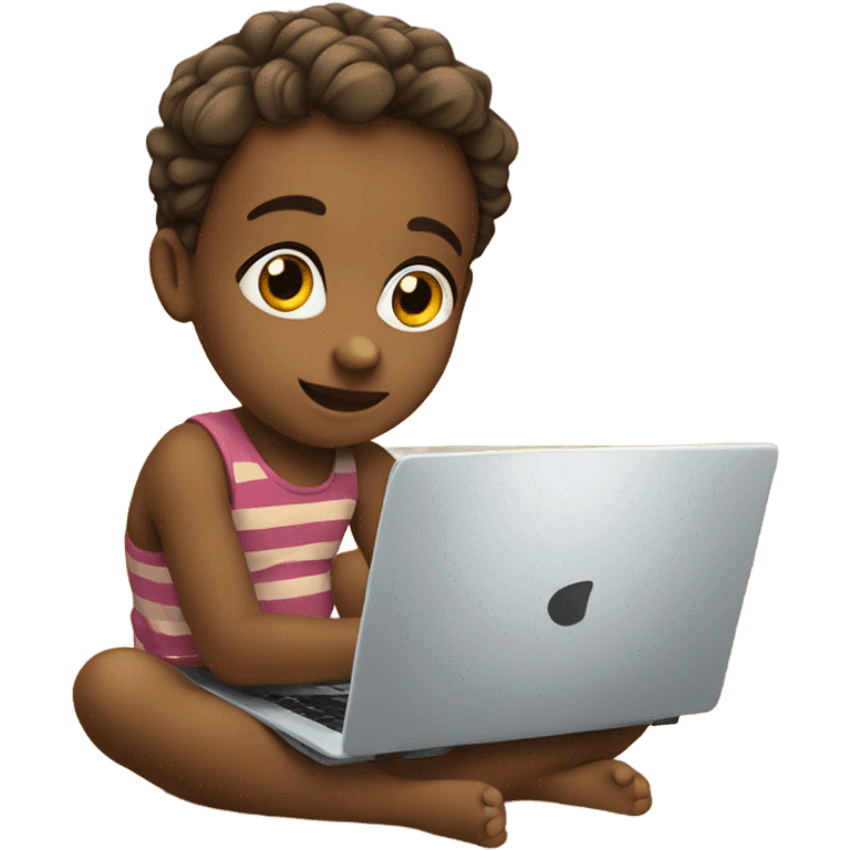 Bay child with laptop emoji