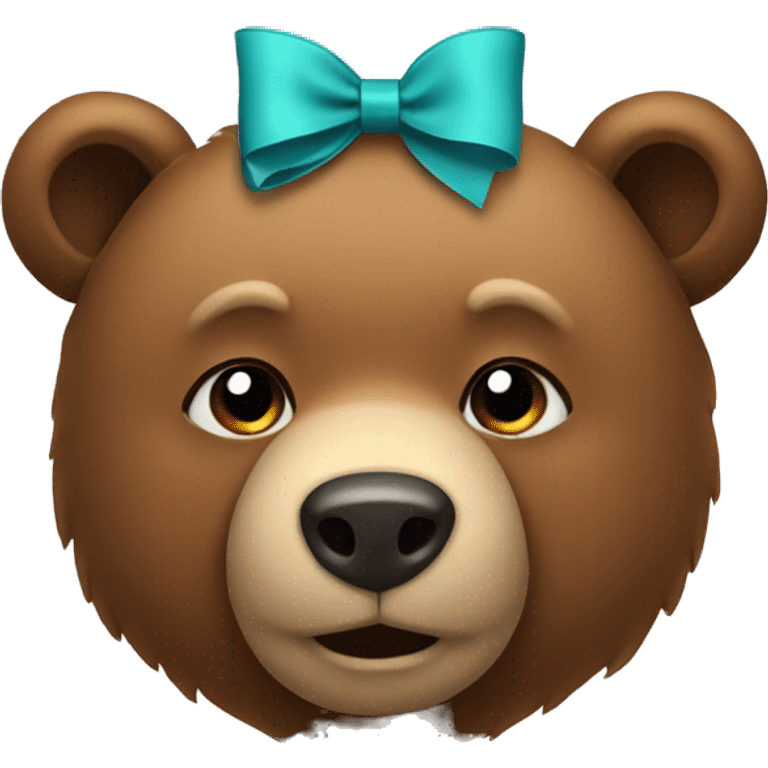 bear with a bow on its head  emoji