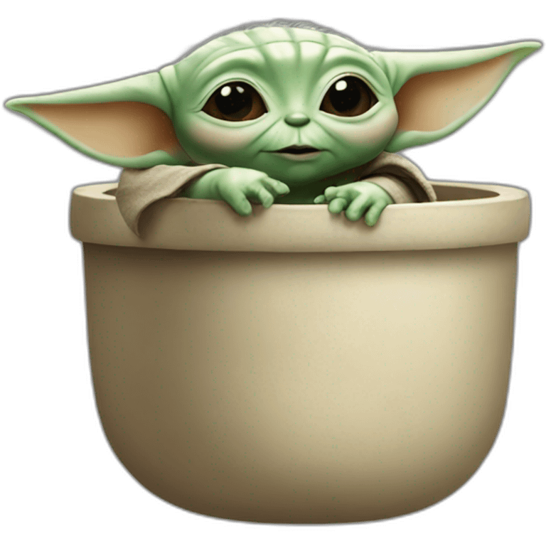 Baby yoda pot emoji