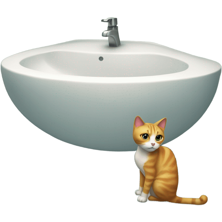 Cat in bathroom  emoji