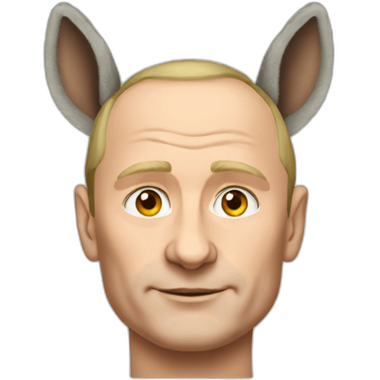 putin with donkey ears emoji