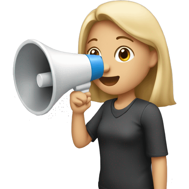 Girl with megaphone emoji