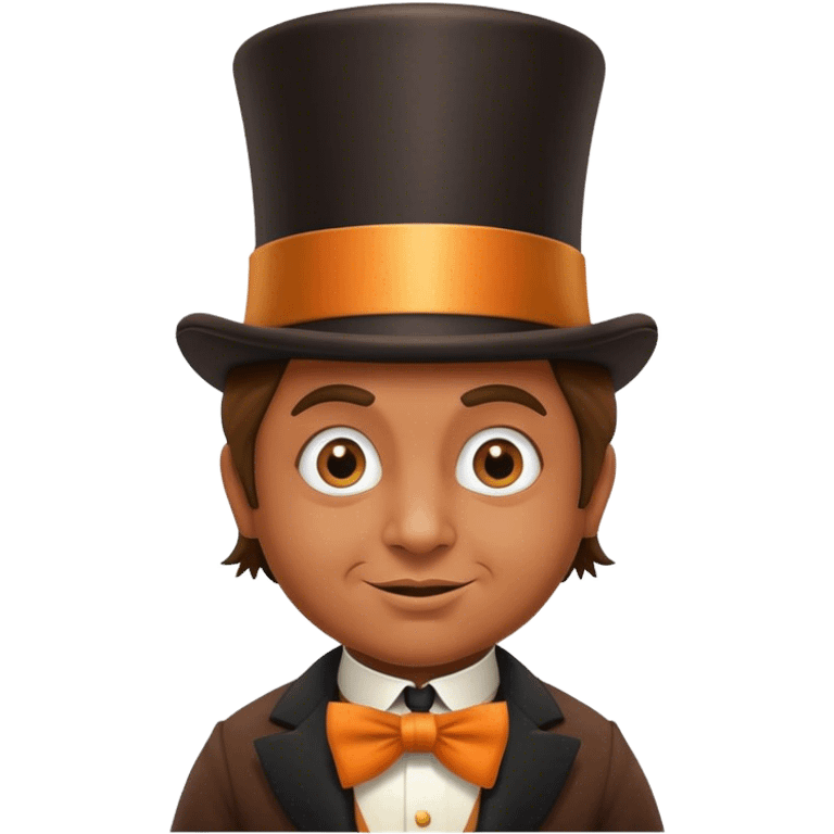 An Oompa Loompa with a top hat  emoji