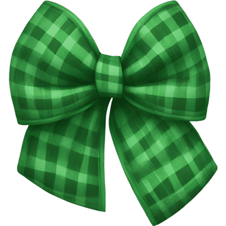 green plaid bow emoji