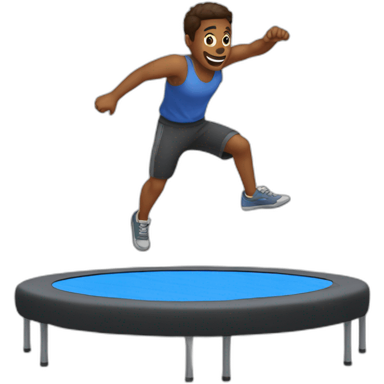 Man jump on trampoline emoji