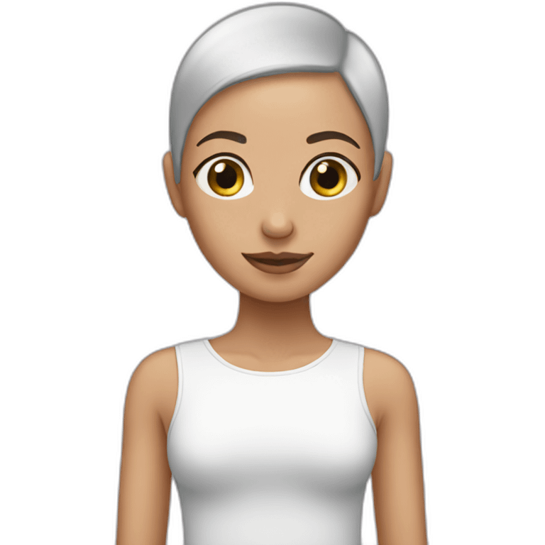 Girl without hair emoji