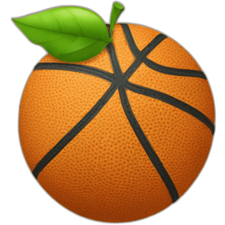 ballon de basket sur une pomme emoji