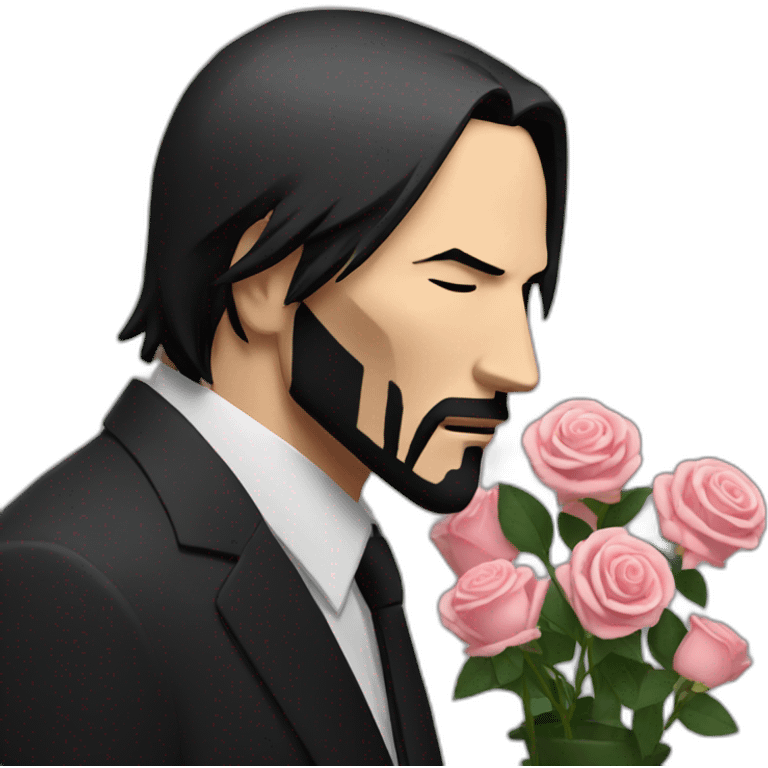 john wick smelling roses emoji