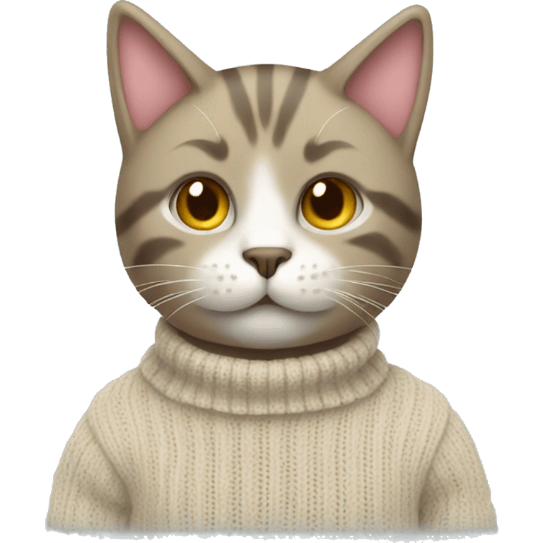 Cat wearing a sweater emoji