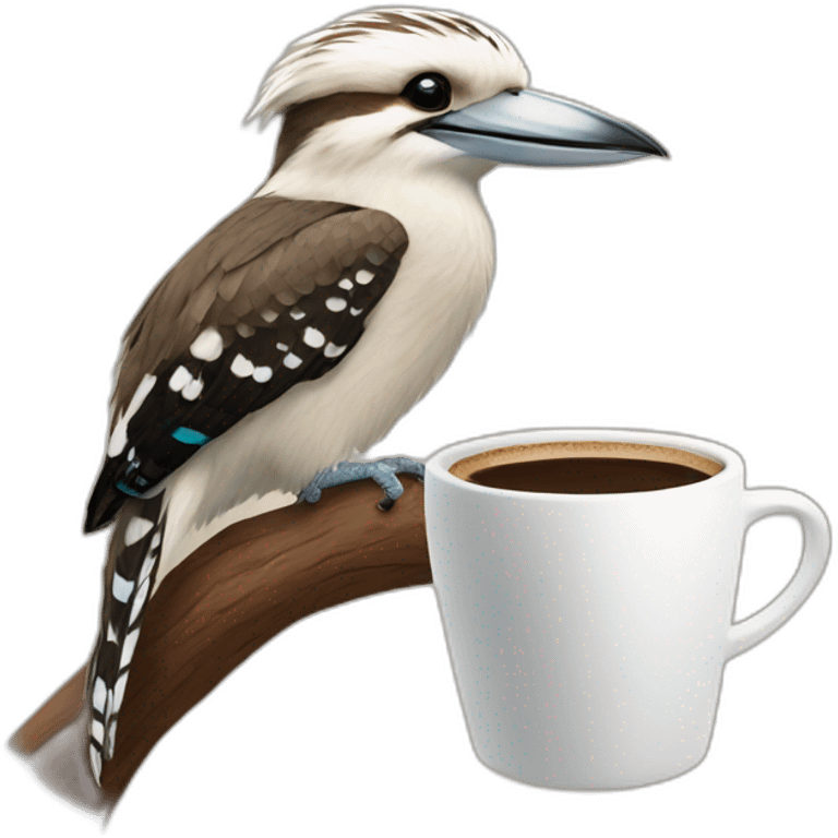 kookaburra drinking coffee emoji